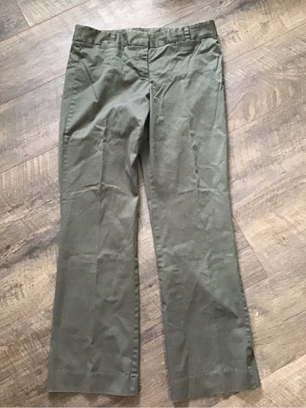 J. Crew Olive Green Straight Chinos